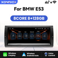 Wireless Carplay Android 14 Car Multimedia Player for BMW E39 E53 M5 1995-2003 6+128GB 10.25 Inch Screen GPS Navigation