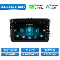 Wireless Carplay Android 14 Car Radio for Volkswagen VW Passat B6 B7 CC Tiguan Touran GOLF POLO Car Multimedia GPS Autoradio