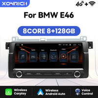 Wireless Carplay Android 14 Car Radio Player for BMW E46 M3 318/320/325/330/335 Rover 75 Coupe 2Din Navigation Audio GPS