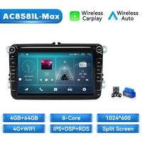 Wireless Carplay Android 14 Car Radio for Volkswagen VW Passat B6 B7 CC Tiguan Touran GOLF POLO Car Multimedia GPS Autoradio
