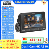 4K Dash Cam A810 HDR Built-In GPS ADAS 24H Parking 4G Compatible Car DVR  A810
