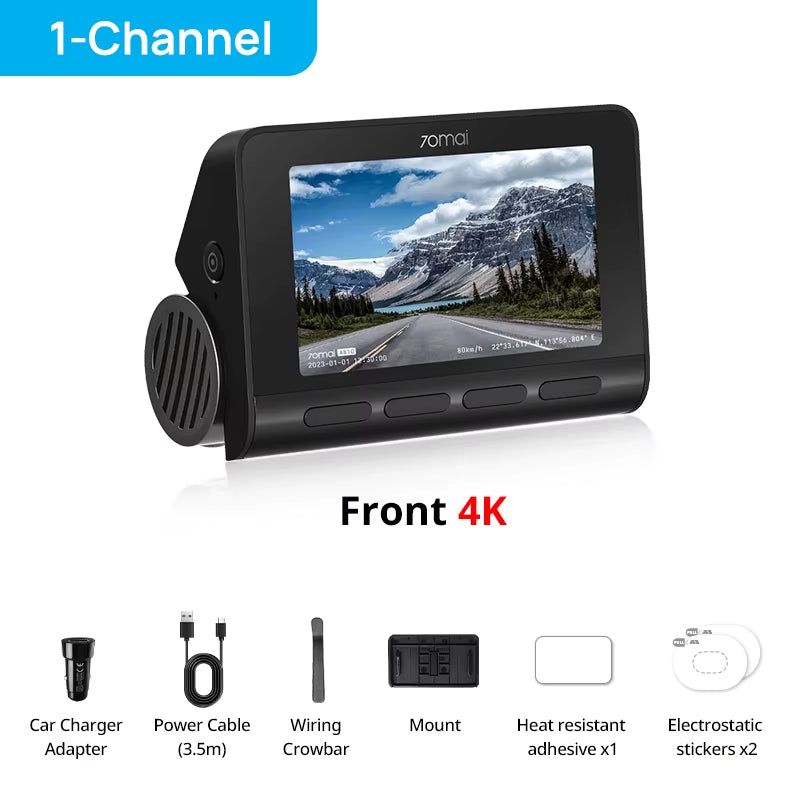 4K Dash Cam A810 HDR Built-In GPS ADAS 24H Parking 4G Compatible Car DVR  A810