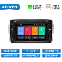 Wireless Carplay Car Mutimedia Player for Mercedes/Benz/W209/W168/M/Ml/W208/W463/Viano/W639/Vito/Vaneo Android 14 4G Wifi